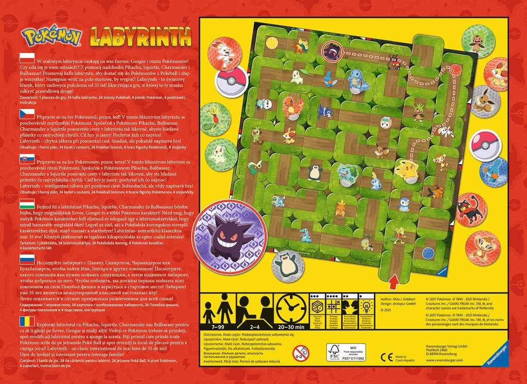 Stalo žaidimas pokemon, ravensburger pl/cs/sk/hu/ru 27036