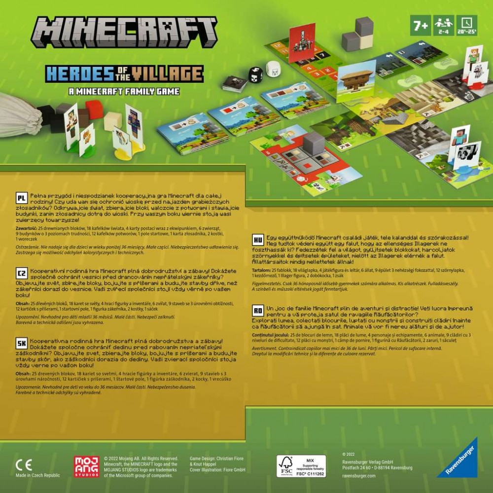 Stalo žaidimas ravensburger minecraft heroes pl/cs/sk/hu/ru 20936