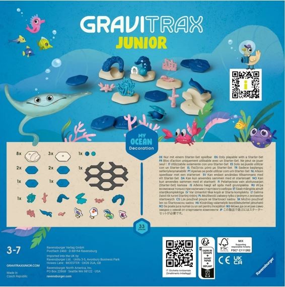 Kūrybinis žaidimas - konstruktorius gravitrax junior ravensburger 27400