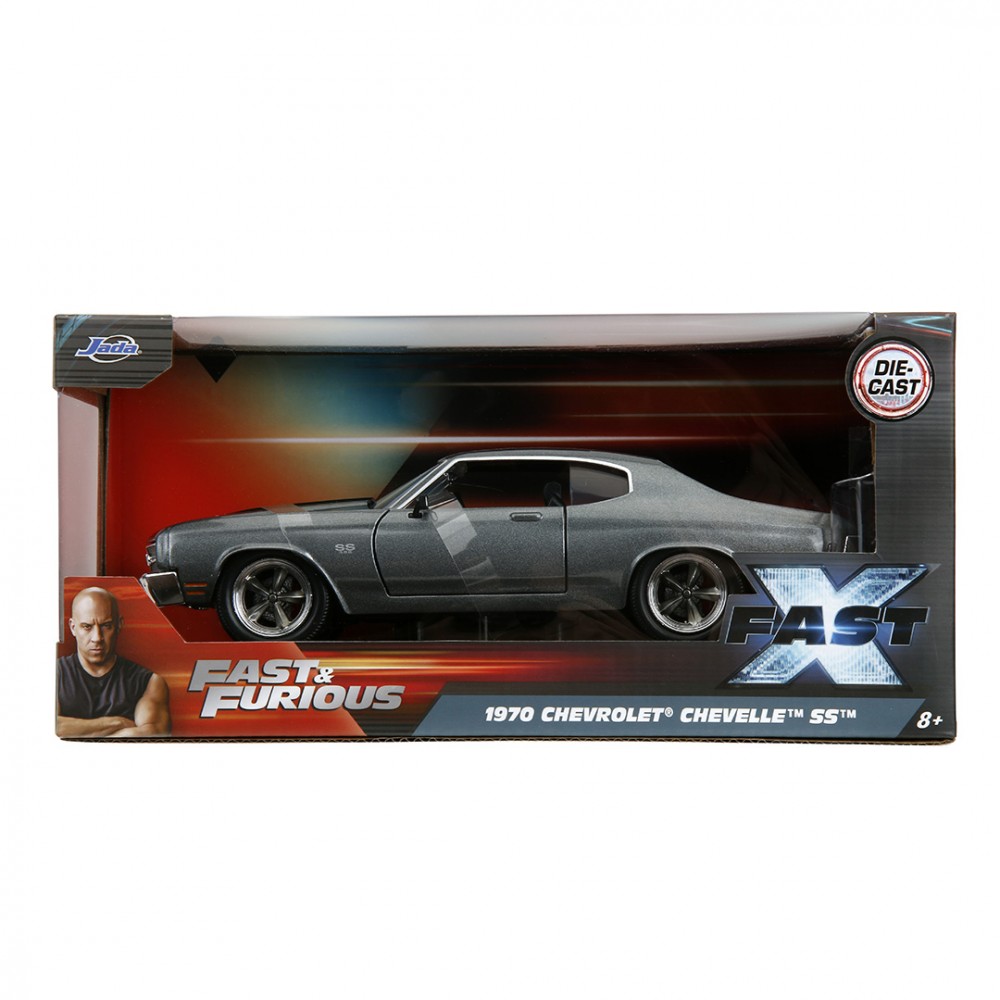 Automobilio modelis 1970 chevrolet chevelle ss jada, pilkas