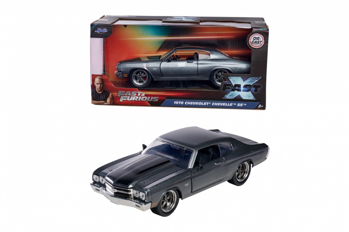 Automobilio modelis 1970 chevrolet chevelle ss jada, pilkas