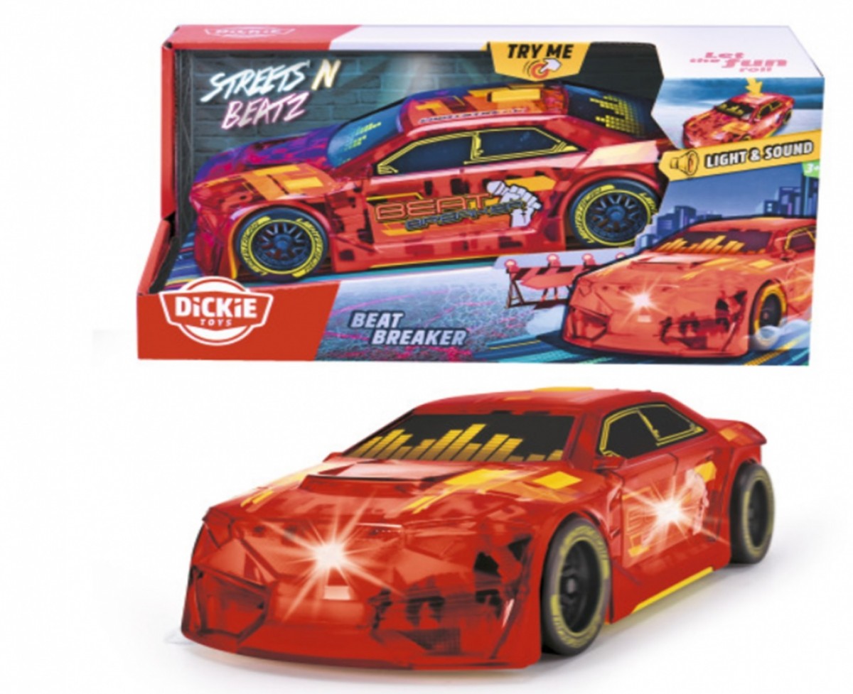 Lenktyninis automobilissu su šviesa ir garsu beat breaker dickie toys