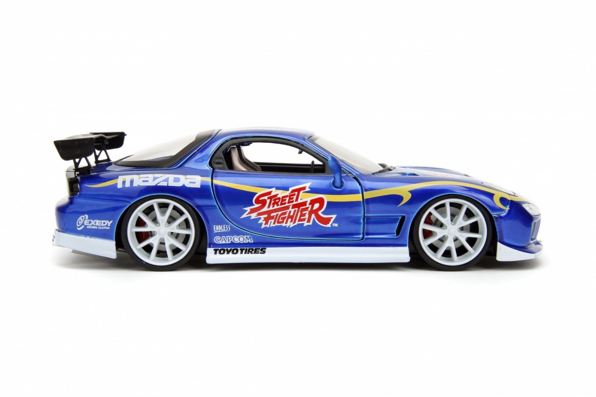 Kolekcinis modelis jada toys: street fighter 1993 mazda rx-7 1:24