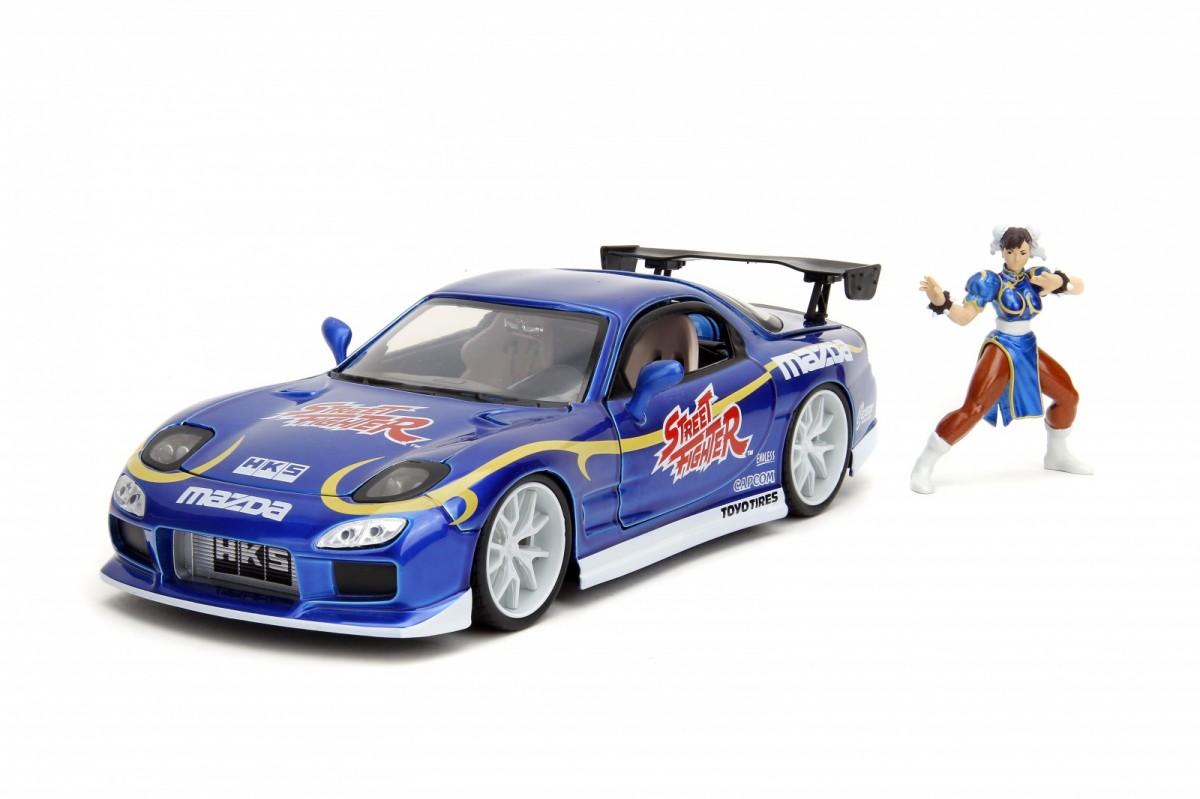 Kolekcinis modelis jada toys: street fighter 1993 mazda rx-7 1:24