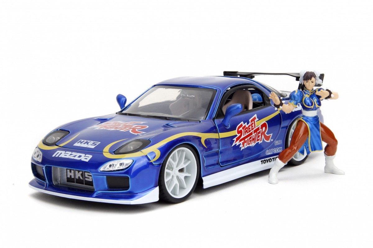Kolekcinis modelis jada toys: street fighter 1993 mazda rx-7 1:24