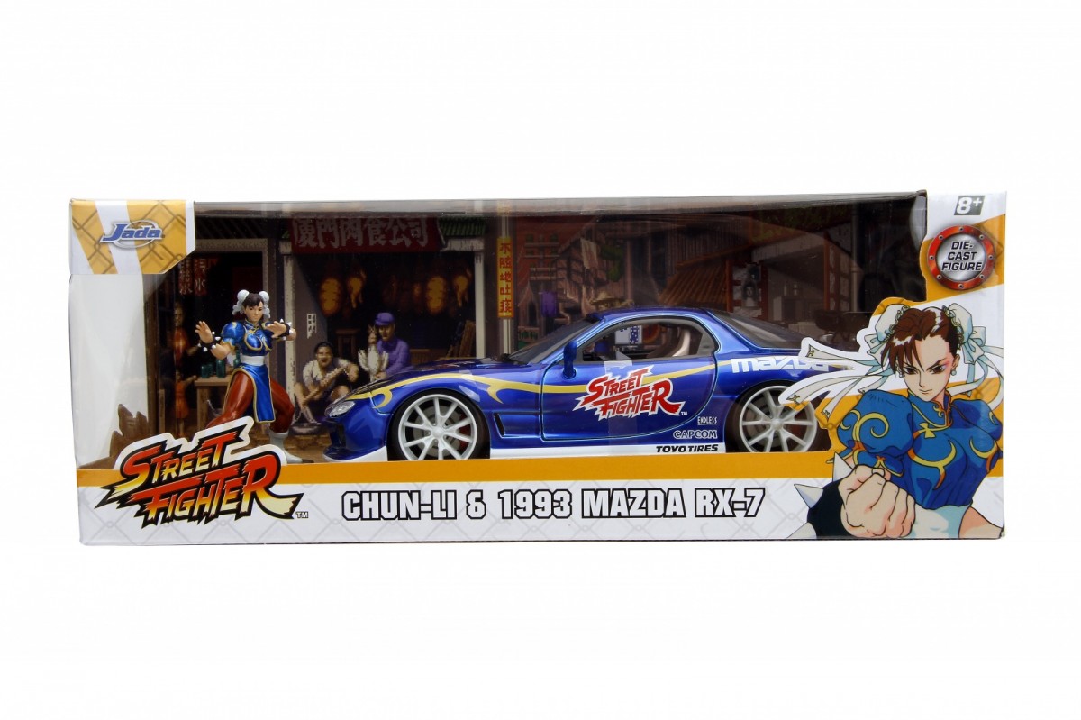 Kolekcinis modelis jada toys: street fighter 1993 mazda rx-7 1:24