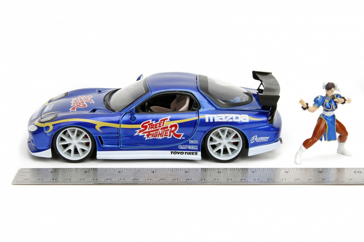 Kolekcinis modelis jada toys: street fighter 1993 mazda rx-7 1:24
