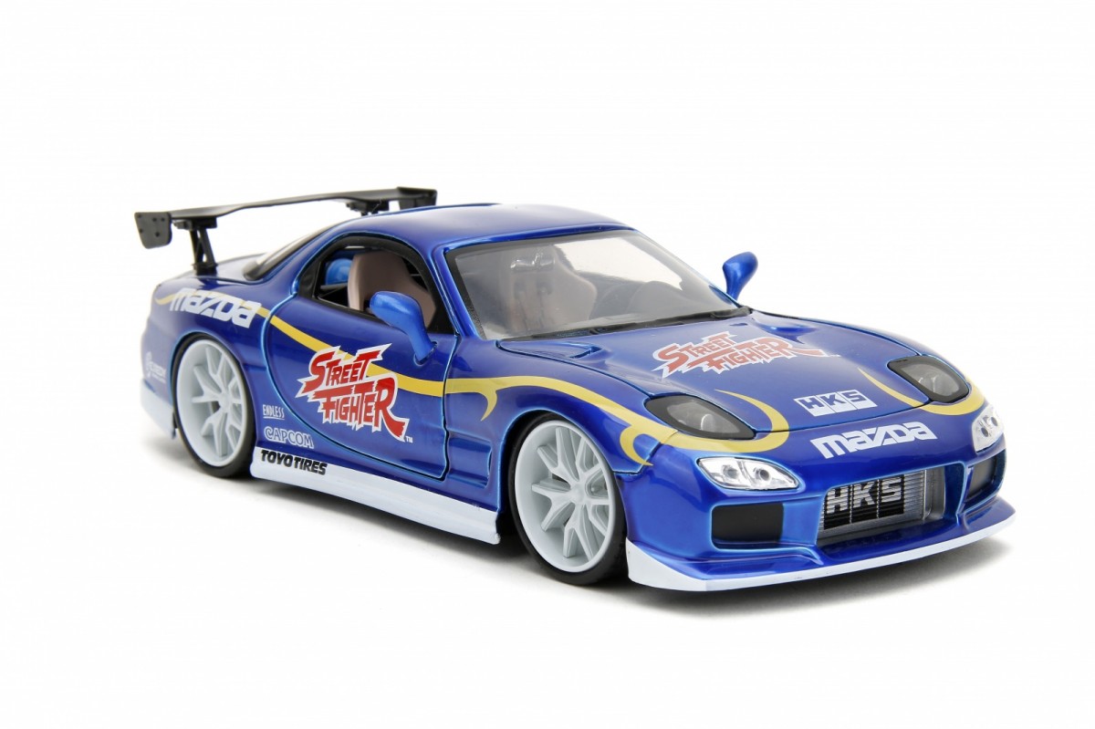 Kolekcinis modelis jada toys: street fighter 1993 mazda rx-7 1:24