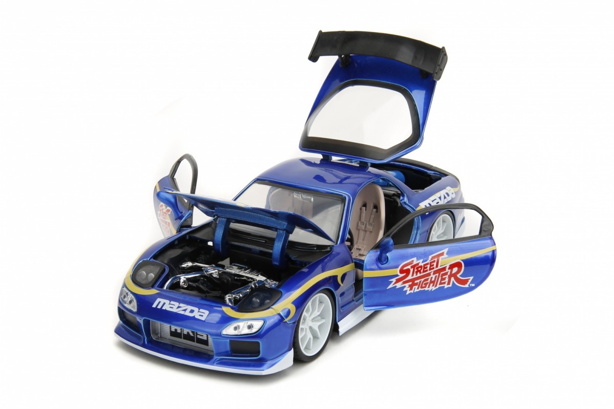 Kolekcinis modelis jada toys: street fighter 1993 mazda rx-7 1:24