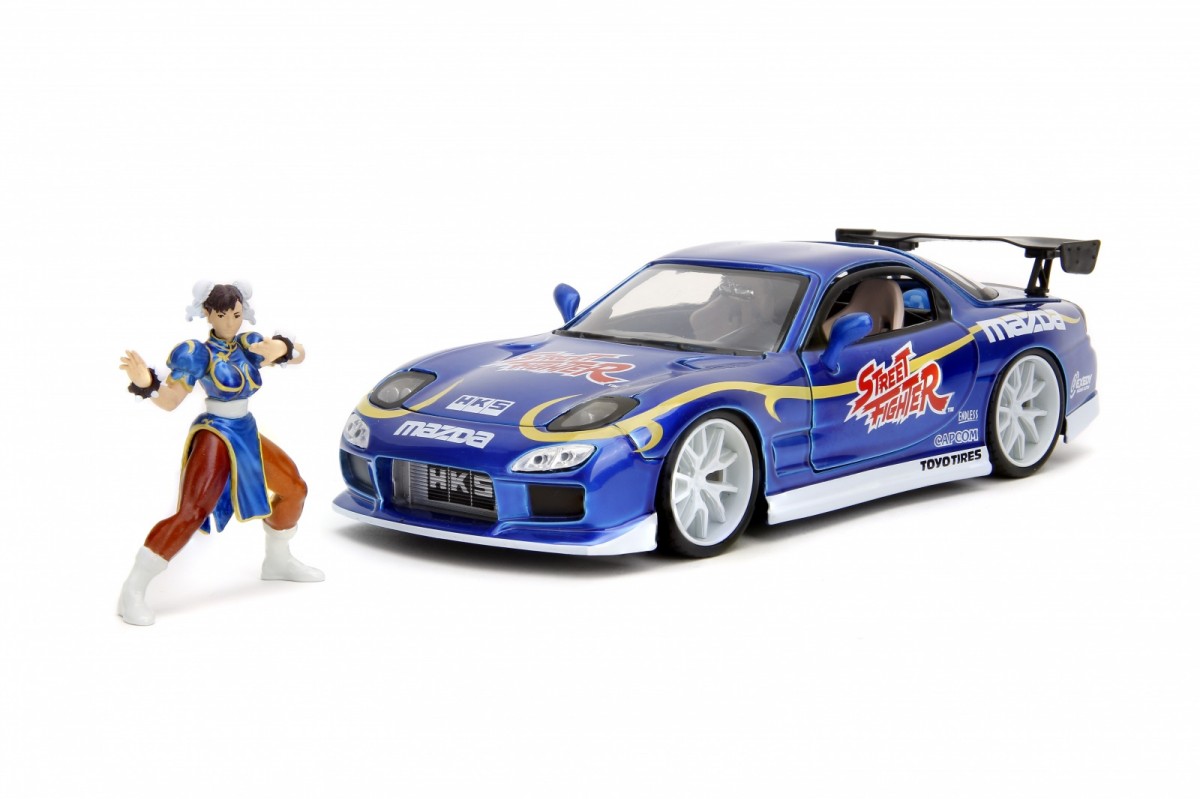 Kolekcinis modelis jada toys: street fighter 1993 mazda rx-7 1:24