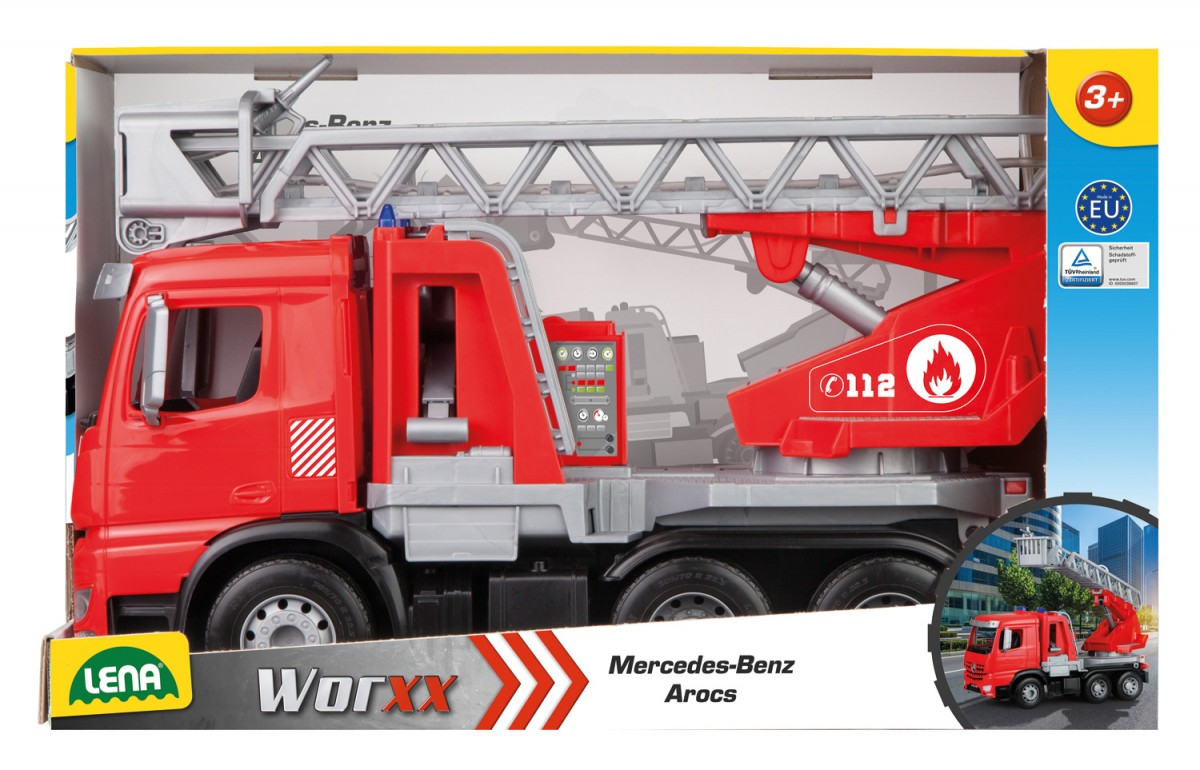 Ugniagesių mašina lena worxx mercedes arocs fire bridge 48 cm