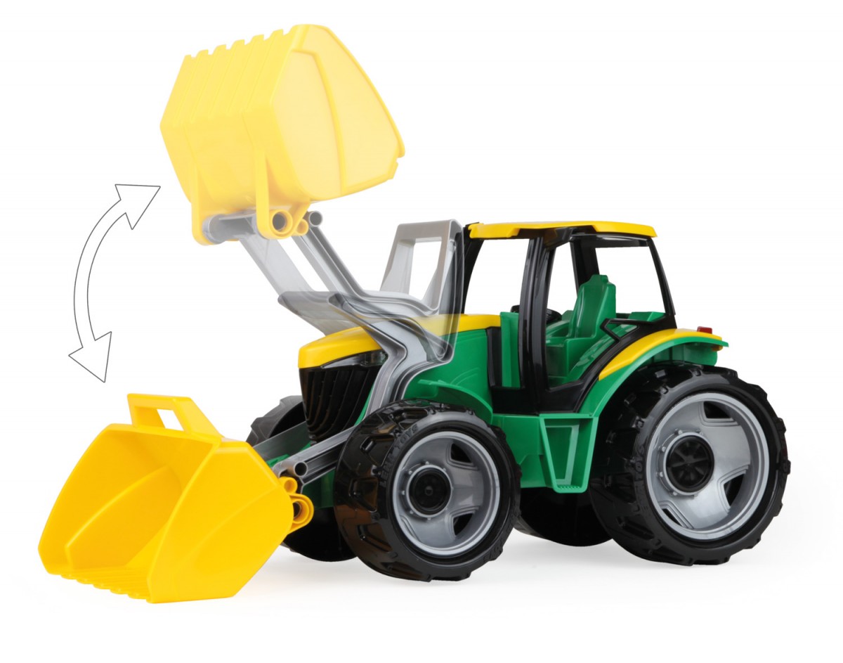 Galingas traktorius lena giga trucks žalias, 62cm