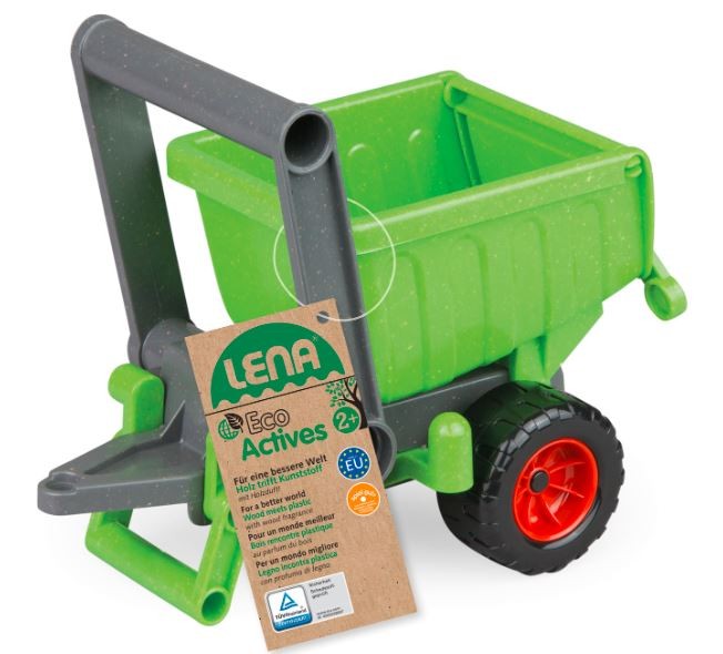 Žaislinė priekaba ecoactives, lena, žalia