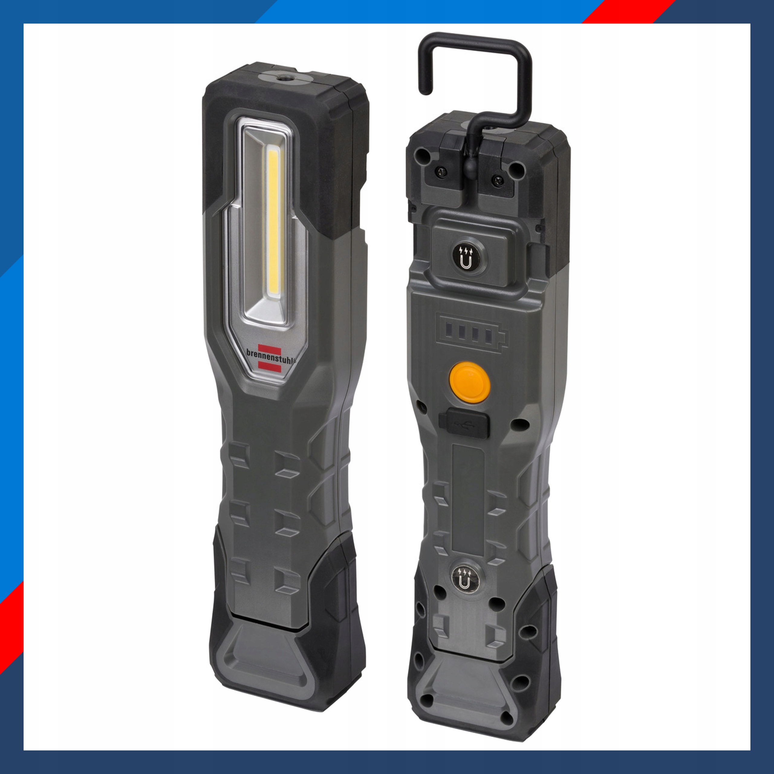 Brennenstuhl įkraunama darbo lemputė 3,7 V / 4,4 Ah LED 1000lm + 200lm IP54
