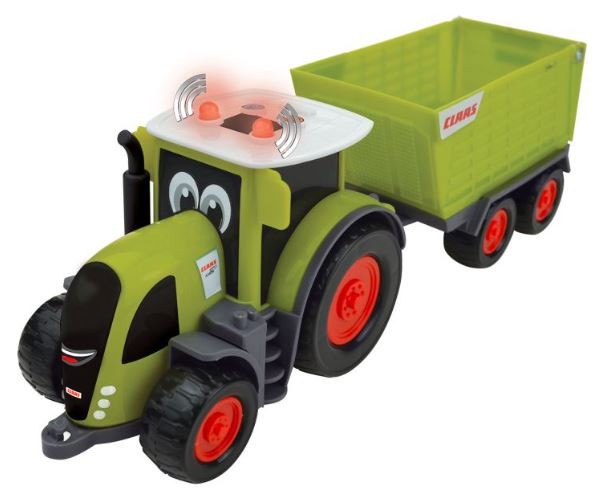Traktorius su priekaba claas, žalias