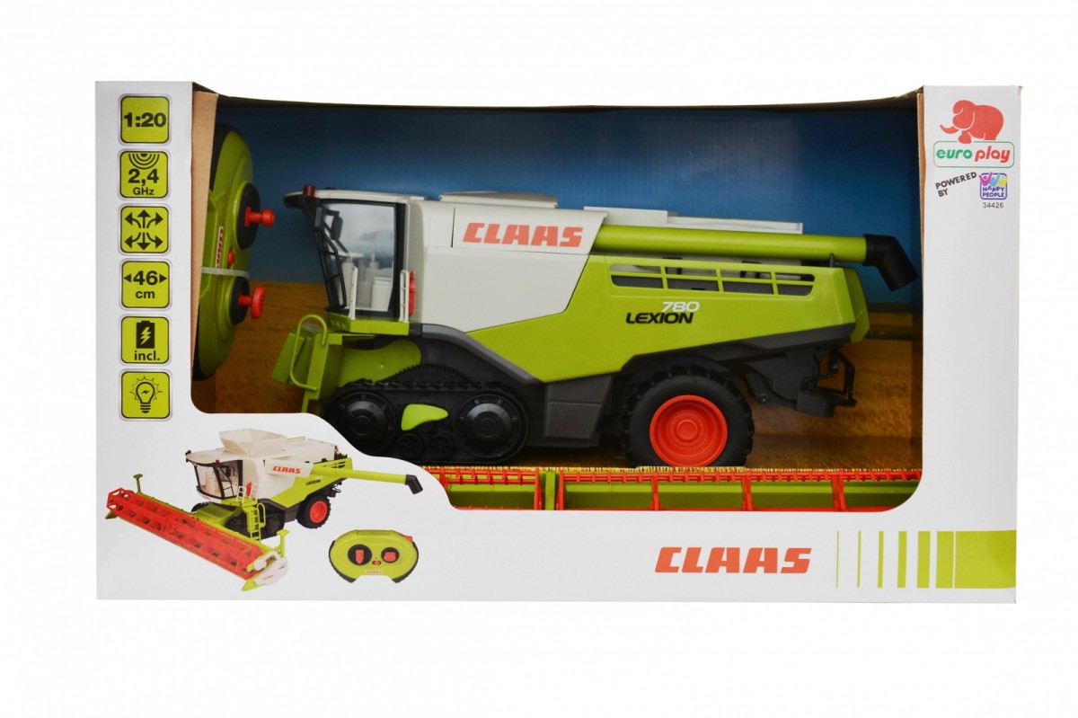 Kombainas su nuotolinio valdymo pultu, claas happy poeple