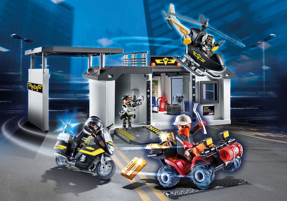 70338 playmobil® city action nešiojama specialiųjų pagėgų būstinė