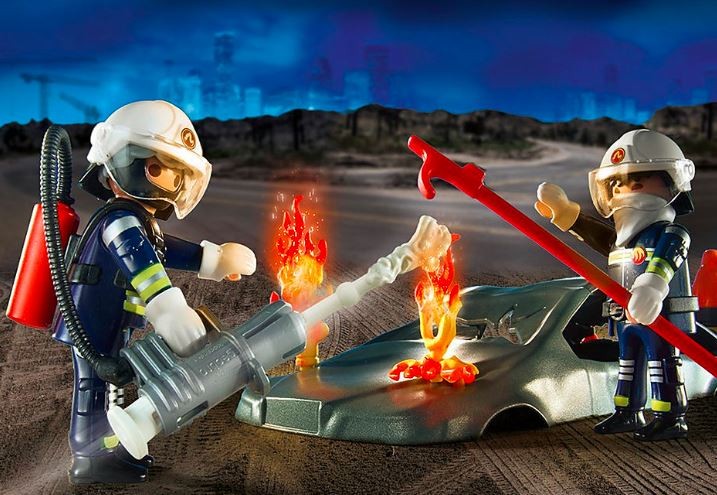 70907 playmobil, starter pack fire drill