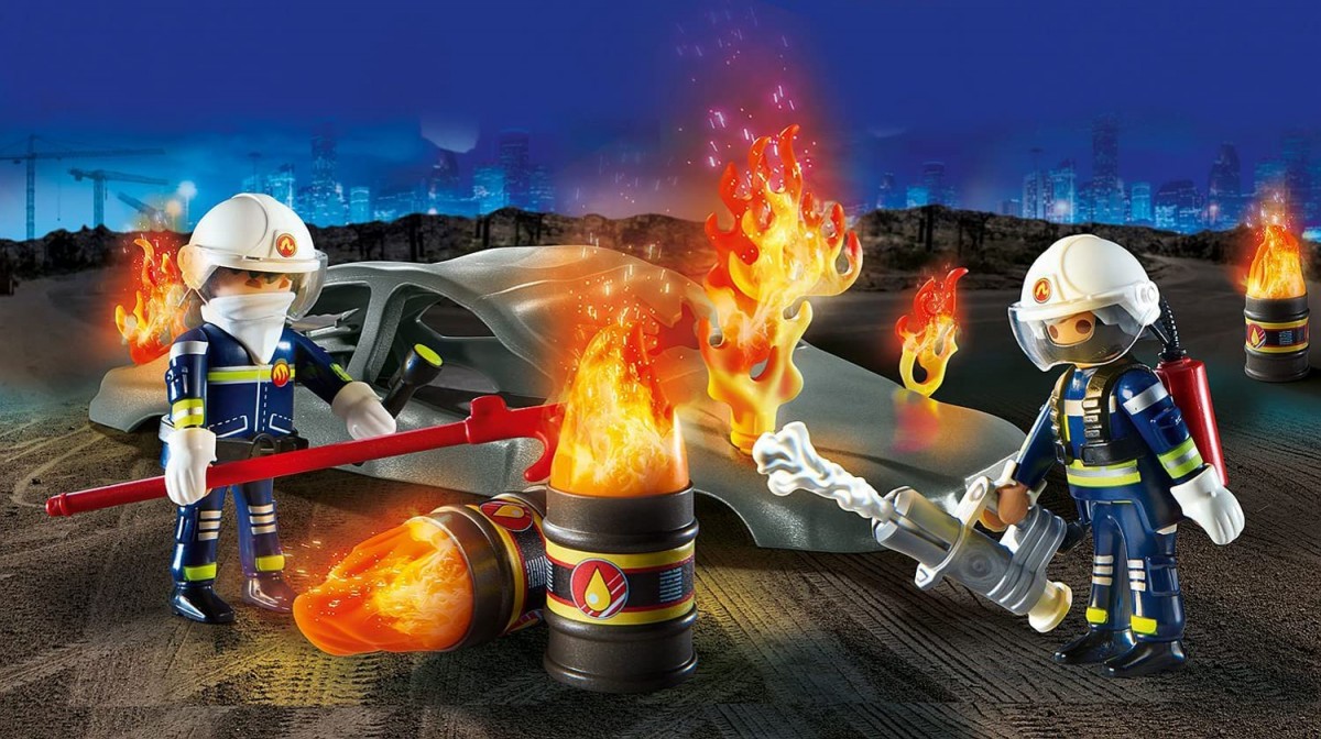70907 playmobil, starter pack fire drill