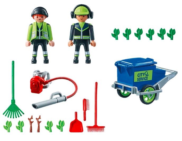 71434 playmobil city action kaladėlės gatvių valymo komanda