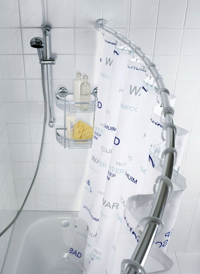 Teleskopinė dušo užuolaidų lazda, Ø 2,5 cm, 110-200 cm, WENKO