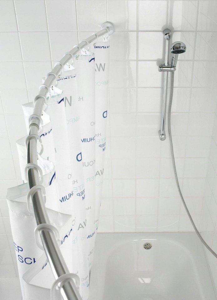 Teleskopinė dušo užuolaidų lazda, Ø 2,5 cm, 110-200 cm, WENKO