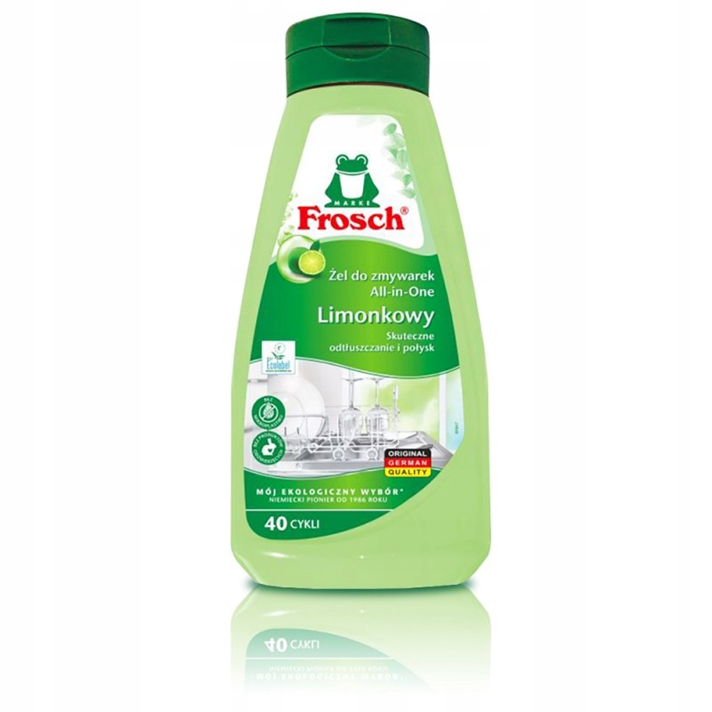 Frosch lime viskas viename indaplovės gelis, 40 plovimų