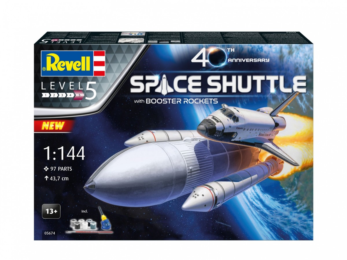 Revell - space shuttle & booster rockets dovanų komplektas, 1/144, 05674