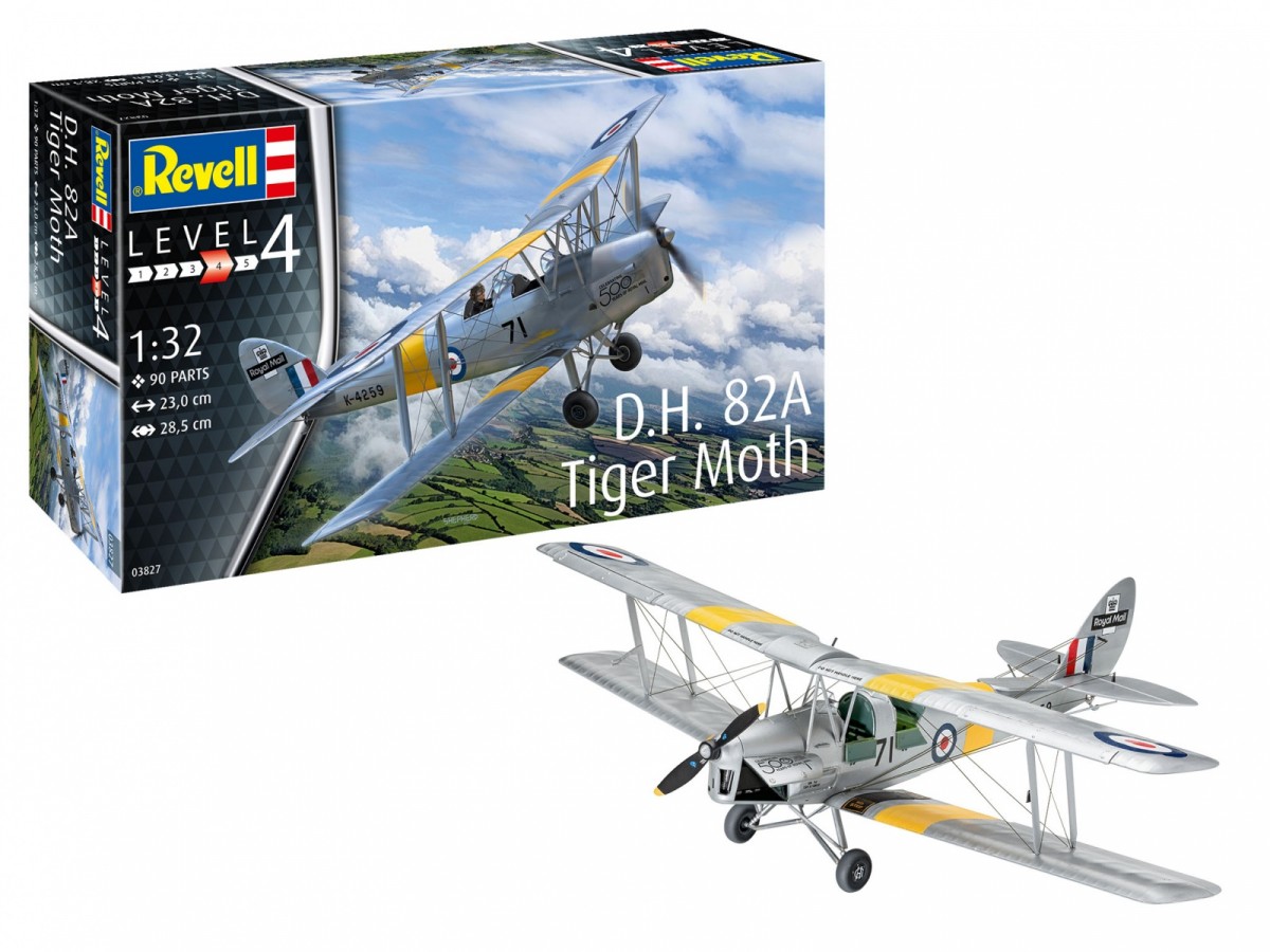 Revell - d.h. 82a tiger moth, 1/32, 03827