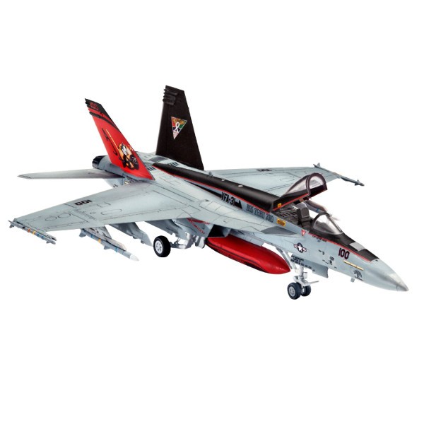Modelių rinkinys 1:144 f/a-18 super hornet, revell, spalvotas