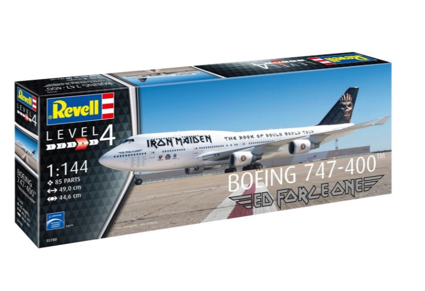 Revell - boeing 747-400 iron maiden ed force one, 1/144, 03780