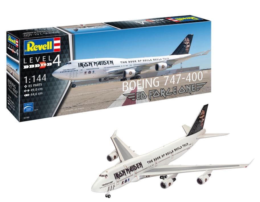 Revell - boeing 747-400 iron maiden ed force one, 1/144, 03780