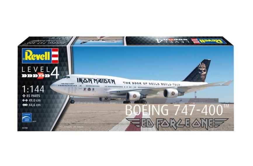 Revell - boeing 747-400 iron maiden ed force one, 1/144, 03780