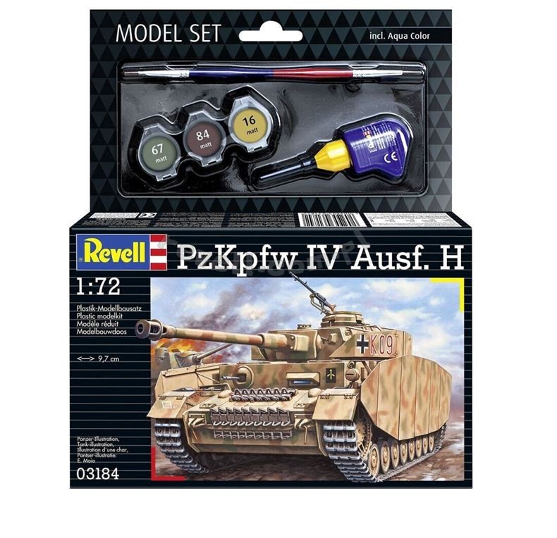 Revell - pzkpfw. iv ausf. h dovanų komplektas, 1/72, 63184