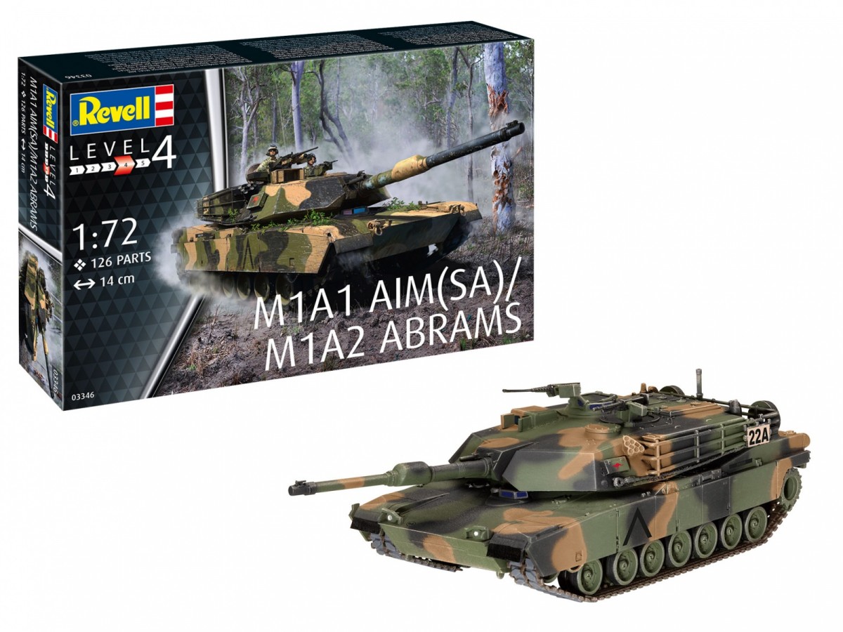 Revell - m1a1 aim (sa) / m1a2 abrams, 1/72, 03346