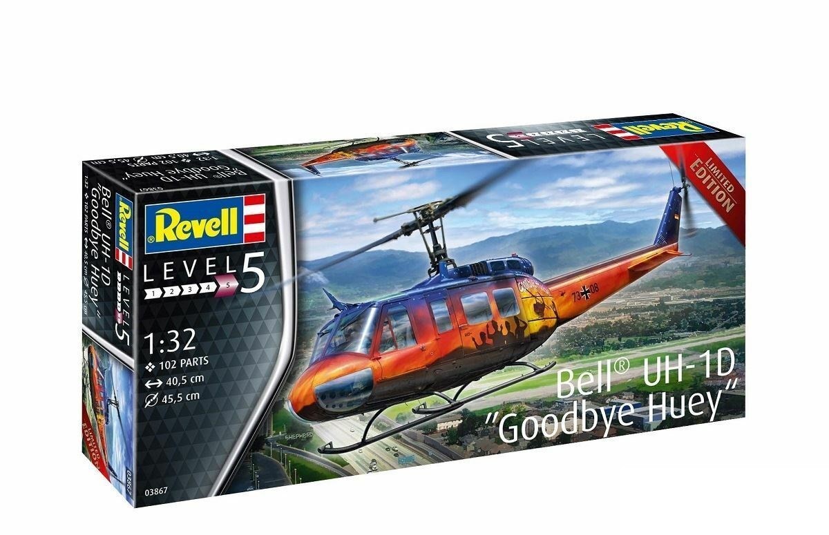 Revell - bell uh-1d `good bye huey`, 1/32, 03867