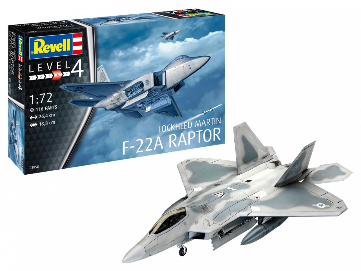 Revell - f-22a, 1/72, 03858