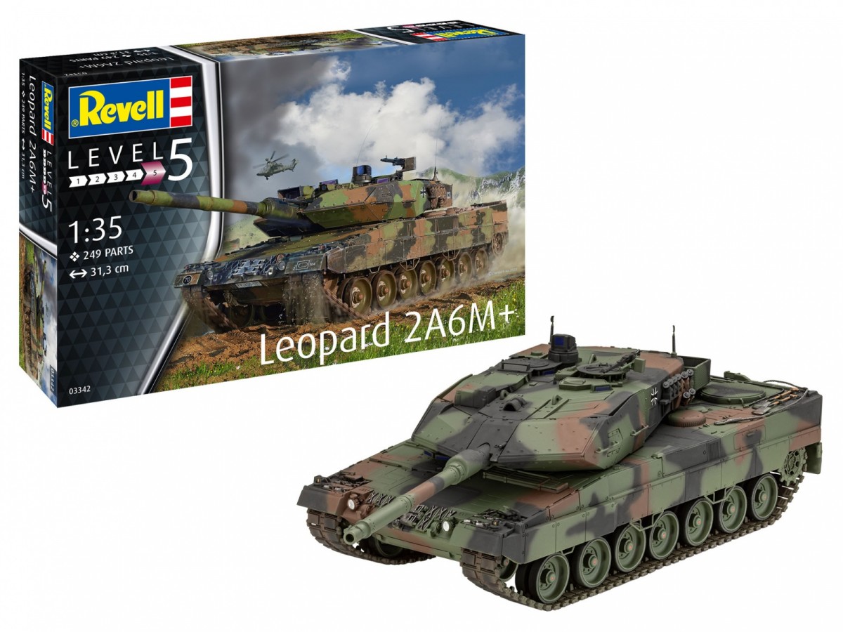 Revell - leopard 2 a6m+, 1/35, 03342