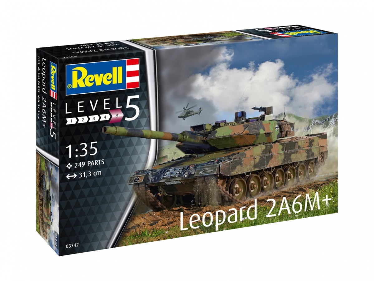 Revell - leopard 2 a6m+, 1/35, 03342