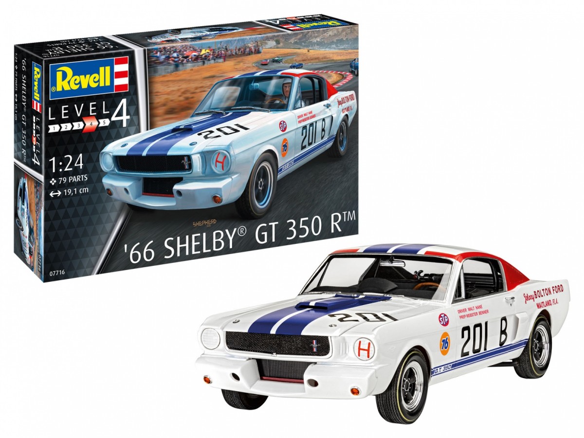 Revell - ford mustang '66 shelby gt350r, 1/24, 07716