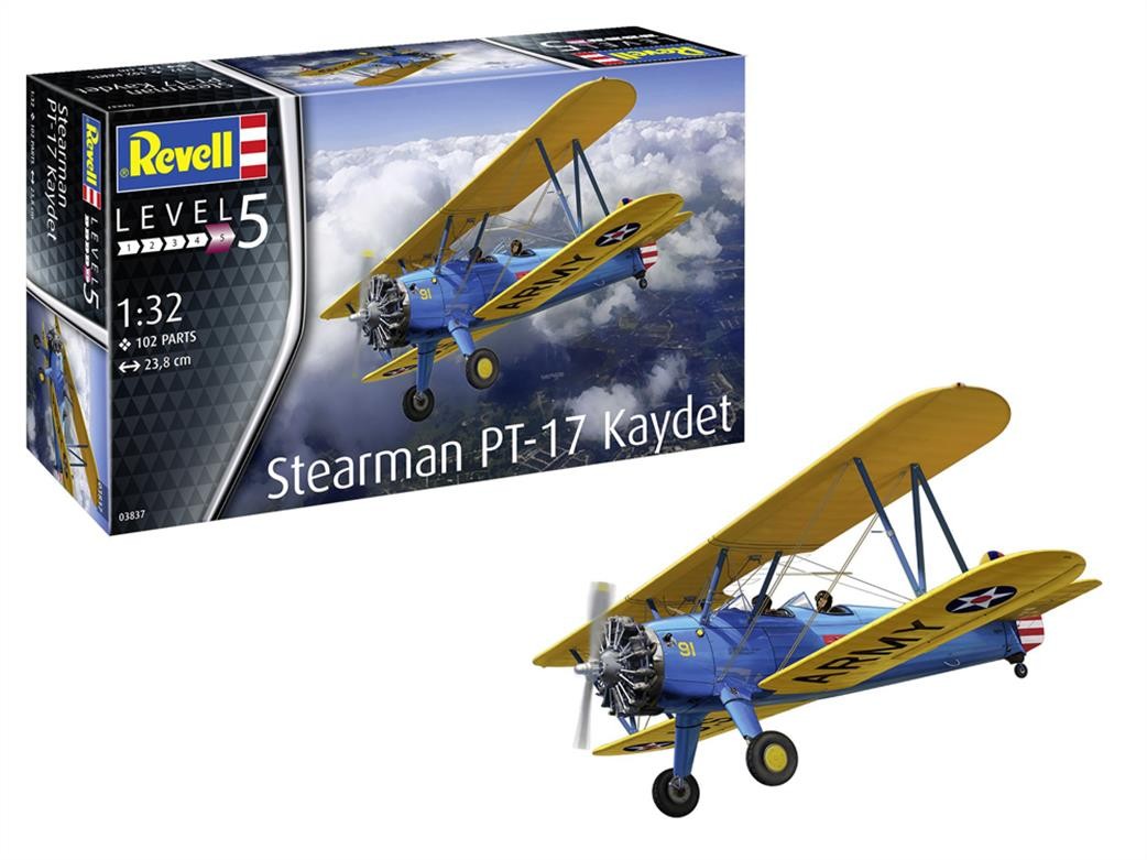 Revell - stearman pt-17 kaydet, 1/32, 03837