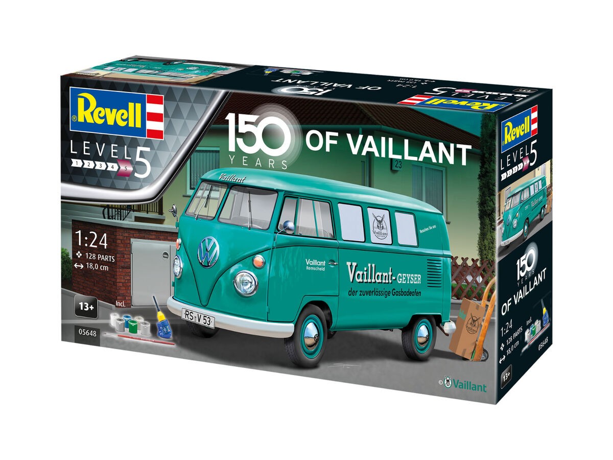 Revell - 150 Years Of Vaillant Volkswagen T1 Bus Dovanų Komplektas, 1/24, 05648