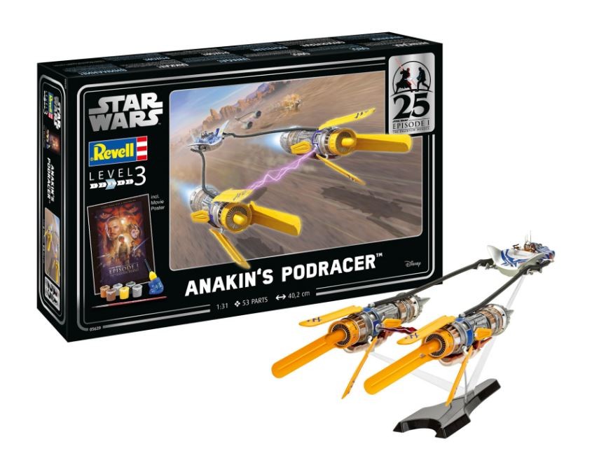 Revell - star wars anakin's podracer: ep1 25th anniv. dovanų komplektas, 1/31, 05639