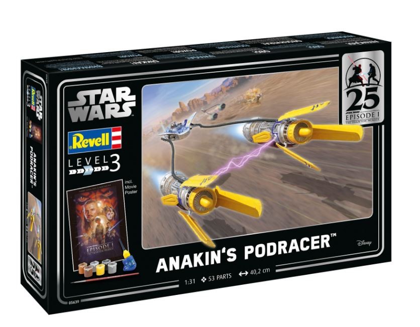 Revell - star wars anakin's podracer: ep1 25th anniv. dovanų komplektas, 1/31, 05639