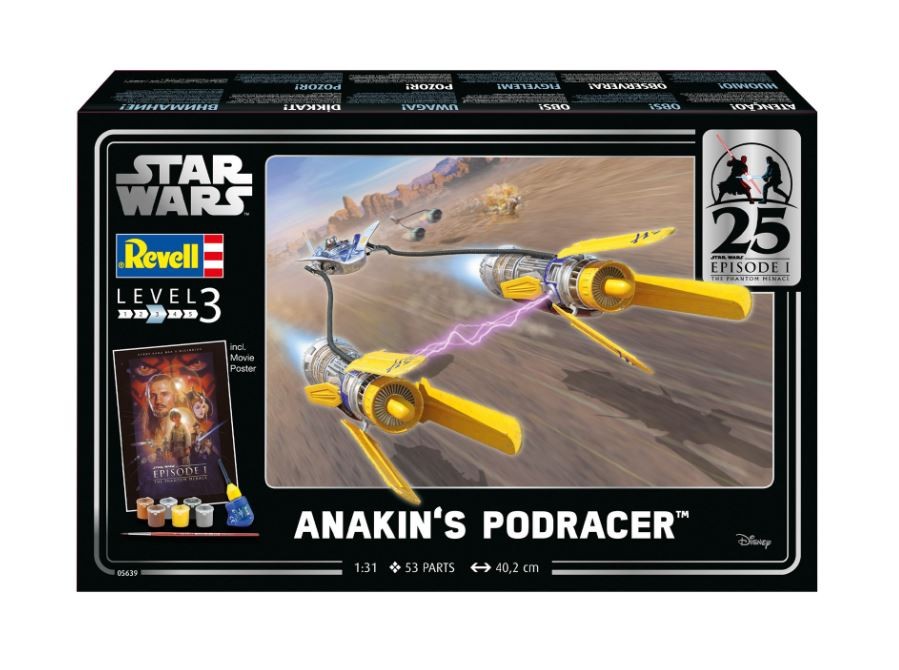 Revell - star wars anakin's podracer: ep1 25th anniv. dovanų komplektas, 1/31, 05639