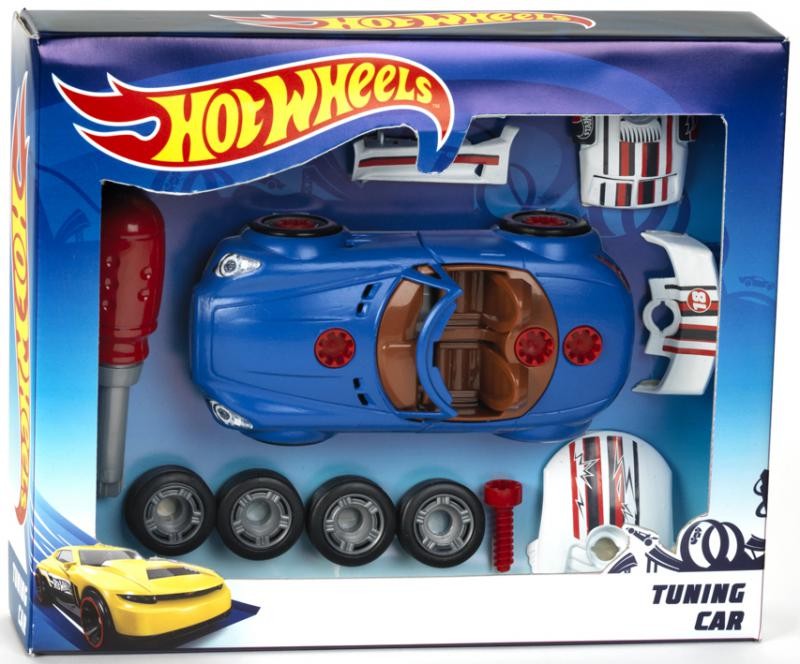 Žaislinis autopuošybos rinkinys su atsuktuvu 2 in 1 hot wheels klein, 3 m.+