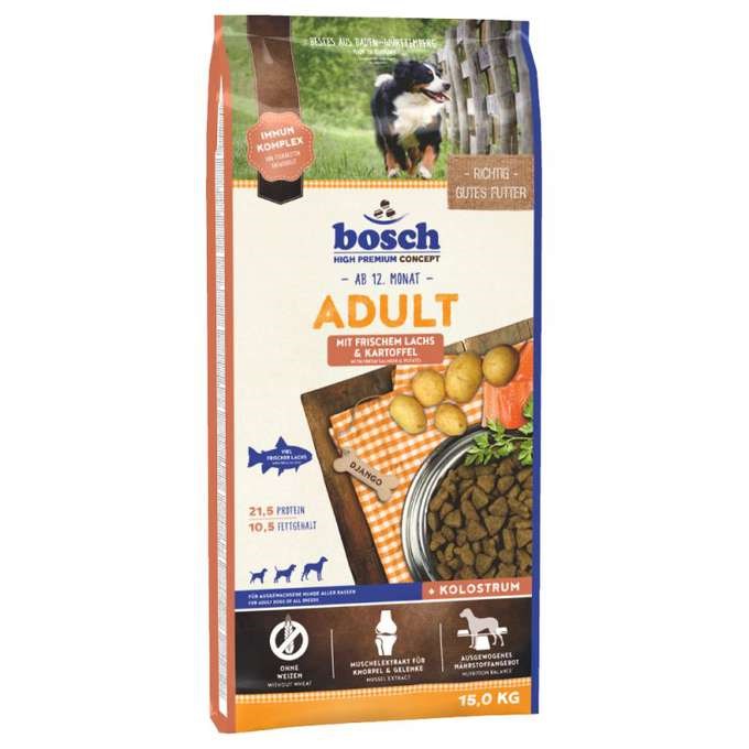 Bosch petfood adult salmon & potato (high premium) 15kg