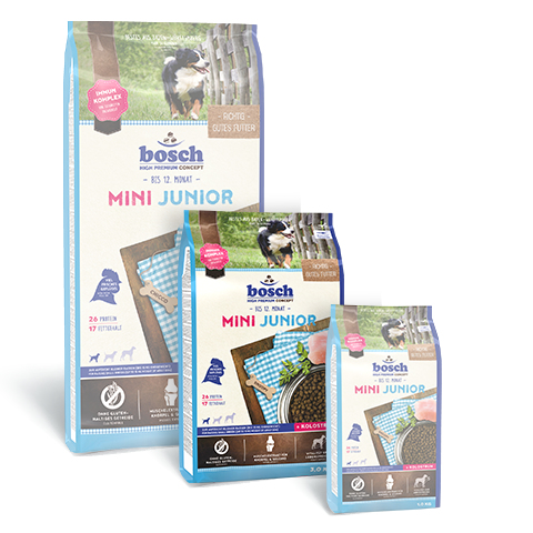 Bosch mini junior pašaras skirtas jauniems, mažų veislių šuniukams 3 kg