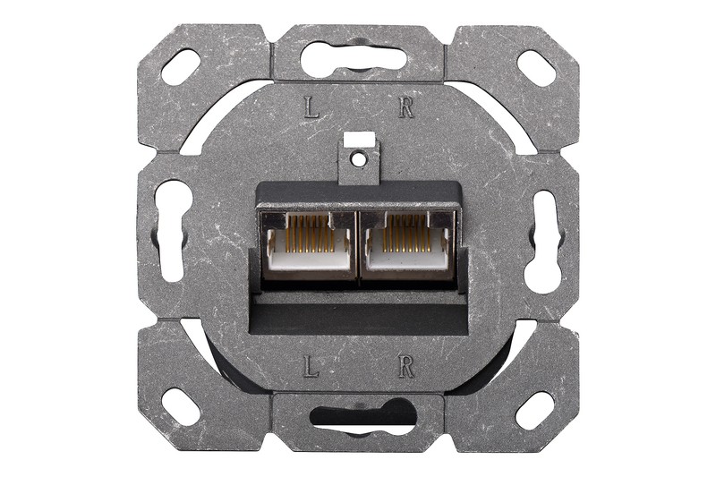 Moduliniai sieniniai lizdai digitus cat 5e 2x rj45 lsa