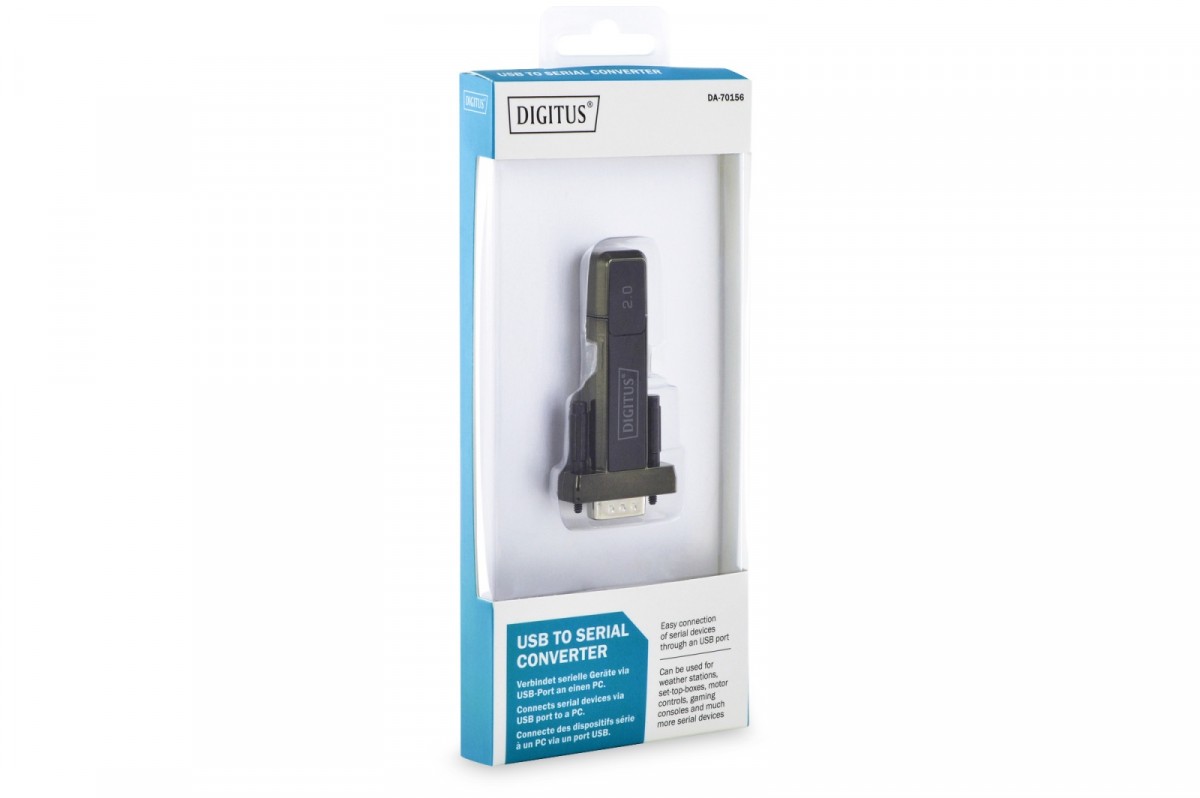 Kompiuterio laidas kabelis usb-rs232 digitus, 0.1m